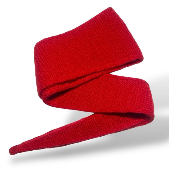 Sophie Scarf Red Cashmere Neck Warmer Hand Knit Women Neckerchief Gift for Her - Picture 2 of 10